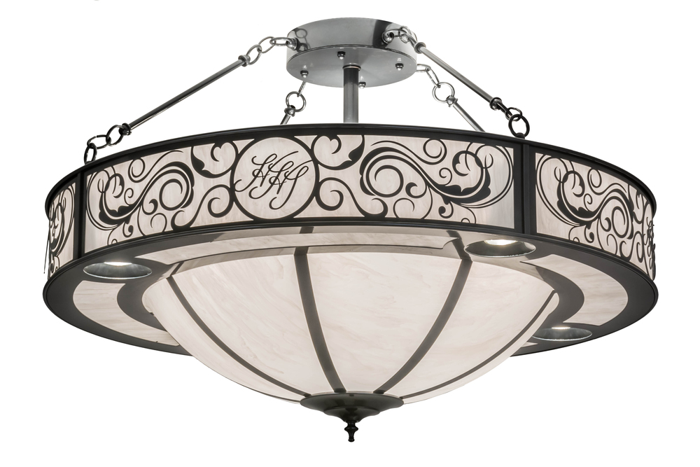 36"W Toulouse Personalized Monogram Inverted Pendant