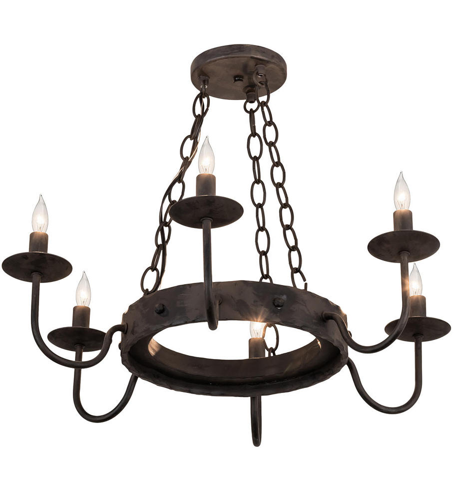 24" Wide Edinburgh 6 Light Chandelier