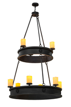 2nd Avenue Designs White 166993 - 48&#34;W Lorenzo 9 LT Two Tier Chandelier