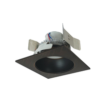 Nora NLCBC2-55327BZBZ/10LE4 - 5&#34; Cobalt Click Square Retrofit Reflector with Round Aperture, 1000lm / 12W, 2700K, Bronze