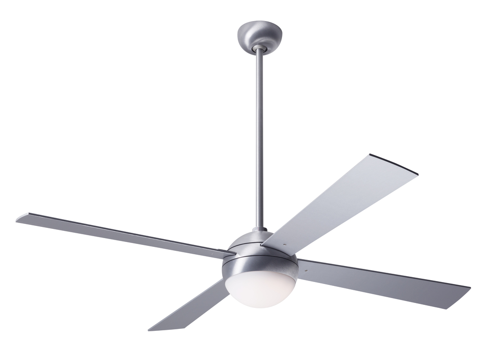 Ball Fan; Brushed Aluminum Finish; 52" Aluminum Blades; 20W LED; Fan Speed and Light Control (3-