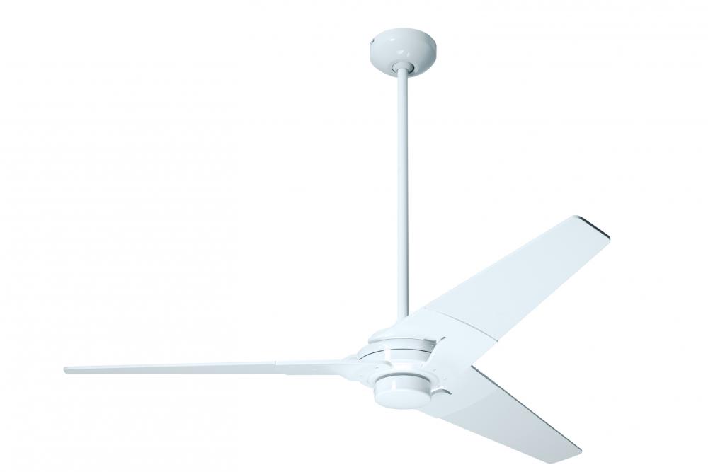 Torsion Fan; Gloss White Finish; 52" White Blades; 26W GU24 Energy Saving CFL (open); Handheld R