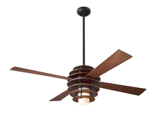 Modern Fan Co. SLA-MG-52-BK-LED-002 - Stella Fan; Mahogany/Dark Bronze Finish; 52&#34; Black Blades; 17W LED; Fan Speed and Light Control