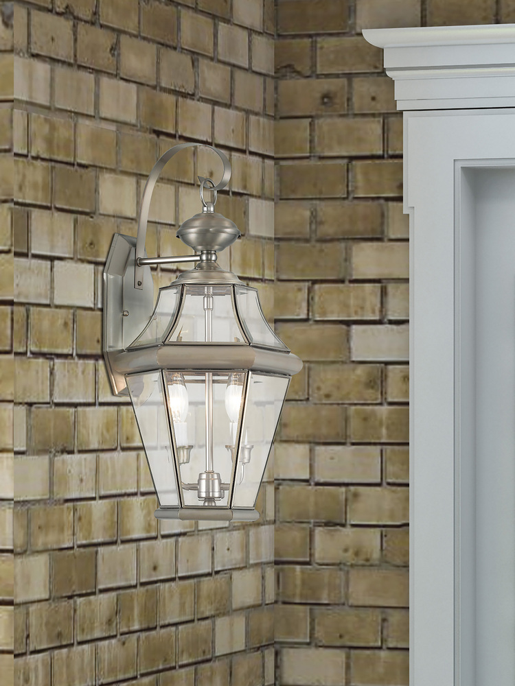 2 Light BN Outdoor Wall Lantern