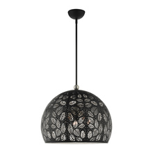 Livex Lighting 49544-04 - 3 Lt Black Pendant