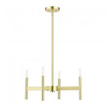 Livex Lighting 51174-12 - Satin Brass 4-Light Chandelier