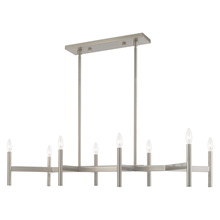 Livex Lighting 51178-91 - 8 Lt Brushed Nickel Linear Chandelier