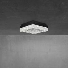 Schonbek Beyond BFM39212-AB - Whisper 12in LED 3000K/3500K/4000K 120V-277V Flush Mount in Aged Brass with Optic Haze Quartz