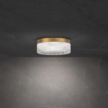 Schonbek Beyond BFM61208-AB - Melange 8in LED 3000K/3500K/4000K 120V-277V Flush Mount in Aged Brass with Optic Haze Quartz