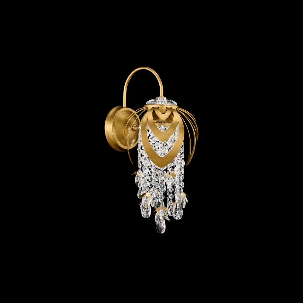 Starfall 8in 120V/270V LED Wall Sconce in Heirloom Gold with Clear Radiance® Crystal
