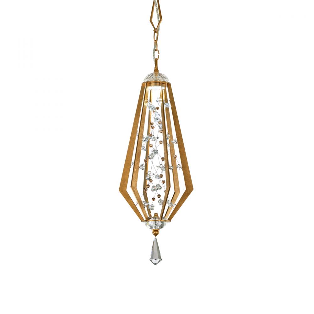 Eternity 27in LED 3000K/3500K/4000K 120V-277V Mini Pendant in Heirloom Gold with Clear Radiance Cr