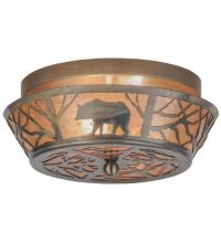 Meyda Blue 13390 - 13&#34;W Bear on the Loose Flushmount