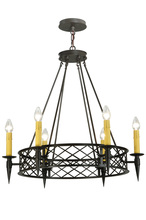 Meyda Blue 139014 - 33&#34; Wide Topridge 6 LT Chandelier