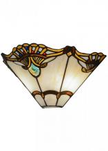 Meyda Blue 144020 - 14.5&#34;W Shell with Jewels Wall Sconce