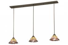 Meyda Blue 148424 - 50&#34;L Daffodil Bell 3 LT Island Pendant