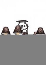 Meyda Blue 151539 - 40&#34; Long Handforged Oval 6 Light Chandelier