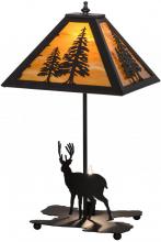 Meyda Blue 153127 - 21&#34;H Lone Buck W/Lighted Base Table Lamp