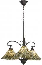 Meyda Blue 153966 - 30"W Willow Jadestone 3 LT Chandelier