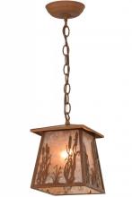 Meyda Blue 154309 - 7&#34;Sq Reeds & Cattails Pendant
