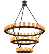 Meyda Blue 158994 - 84" Wide Noziroh Ring 60 Light Three Tier Chandelier