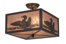 Meyda Blue 166369 - 14&#34;Sq Loon Flushmount