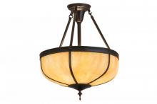 Meyda Blue 175323 - 18&#34;W Arts & Crafts Dome Semi-Flushmount