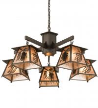 Meyda Blue 178527 - 40&#34;W Scotch Pine 5 LT Chandelier