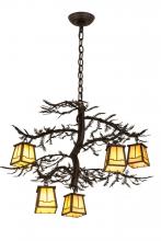 Meyda Blue 179146 - 29&#34;W Pine Branch Valley View 5 LT Chandelier