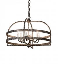 Meyda Blue 192658 - 22&#34;W Aldari 6 LT Chandelier