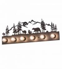 Meyda Blue 193240 - 32" Wide Bear Family 6 Light Vanity Light