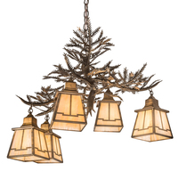 Meyda Blue 197327 - 30&#34; Wide Pine Branch Valley View 5 LT Chandelier