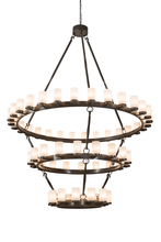 Meyda Blue 197921 - 84" Wide Noziroh Ring 60 LT Three Tier Chandelier