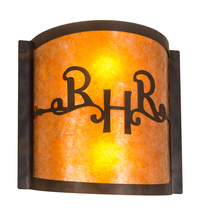 Meyda Blue 213959 - 12&#34; Wide Ridin Hy Personalized Wall Sconce