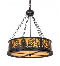 Meyda Blue 220141 - 22&#34; Wide Mountain Pine Inverted Pendant