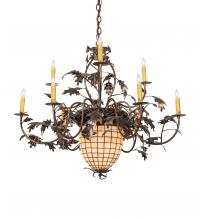 Meyda Blue 223642 - 39&#34; Wide Greenbriar Oak 9 Light Chandelier