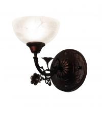 Meyda Blue 225841 - 7&#34; Wide Victorian Alabaster Wall Sconce