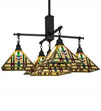 Meyda Blue 231684 - 38&#34; Square Prairie Wheat 5 Light Chandelier