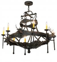 Meyda Blue 234729 - 40" Wide Stag 8 Light Chandelier