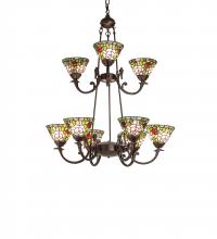 Meyda Blue 241038 - 32&#34; Wide Tiffany Roman 9 Light Chandelier