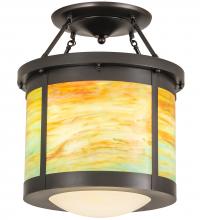 Meyda Blue 244014 - 20&#34; Wide Arts & Crafts Semi-Flushmount