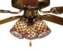 Meyda Blue 27469 - 4&#34; Wide Tiffany Fishscale Fan Light Shade