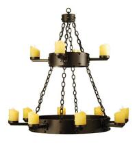 Meyda Blue 67969 - 37&#34;W Kingston 12 LT Two Tier Chandelier