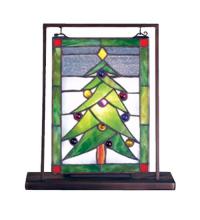 Meyda Blue 69658 - 9.5&#34;W X 10.5&#34;H Christmas Tree Lighted Mini Tabletop Window