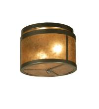 Meyda Blue 81663 - 11.5&#34;W Smythe Craftsman Flushmount