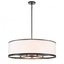 Artcraft AC12165BK - High Street 8 Light Island Light 30&#34;, Black