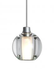 Besa Lighting 1XT-BOCA5CL-LED-SN - Besa, Boca 5 Cord Pendant, Clear, Satin Nickel Finish, 1x3W LED