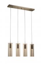 Worldwide Lighting Corp W33806MN28 - Sprite 18-Watt Matte Nickel Finish Integrated LEd Crystal and Glass Tube Kitchen Island Linear Penda