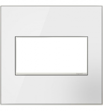 Legrand AWM2GMWW4 - Adorne® Mirror White-on-White Two-Gang Wall Plate