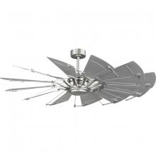 Progress P250098-081 - Springer II Collection 60-in Twelve-Blade Antique Nickel Modern Farmhouse Windmill Ceiling Fan