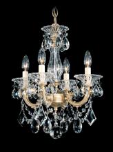 Schonbek 1870 5344-27S - La Scala 4 Light 120V Chandelier in Parchment Gold with Clear Crystals from Swarovski